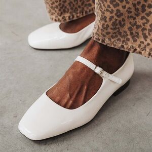 Poppy Barley Studio Marry Jane in Limited Edition White Patent Leather Size 6.5